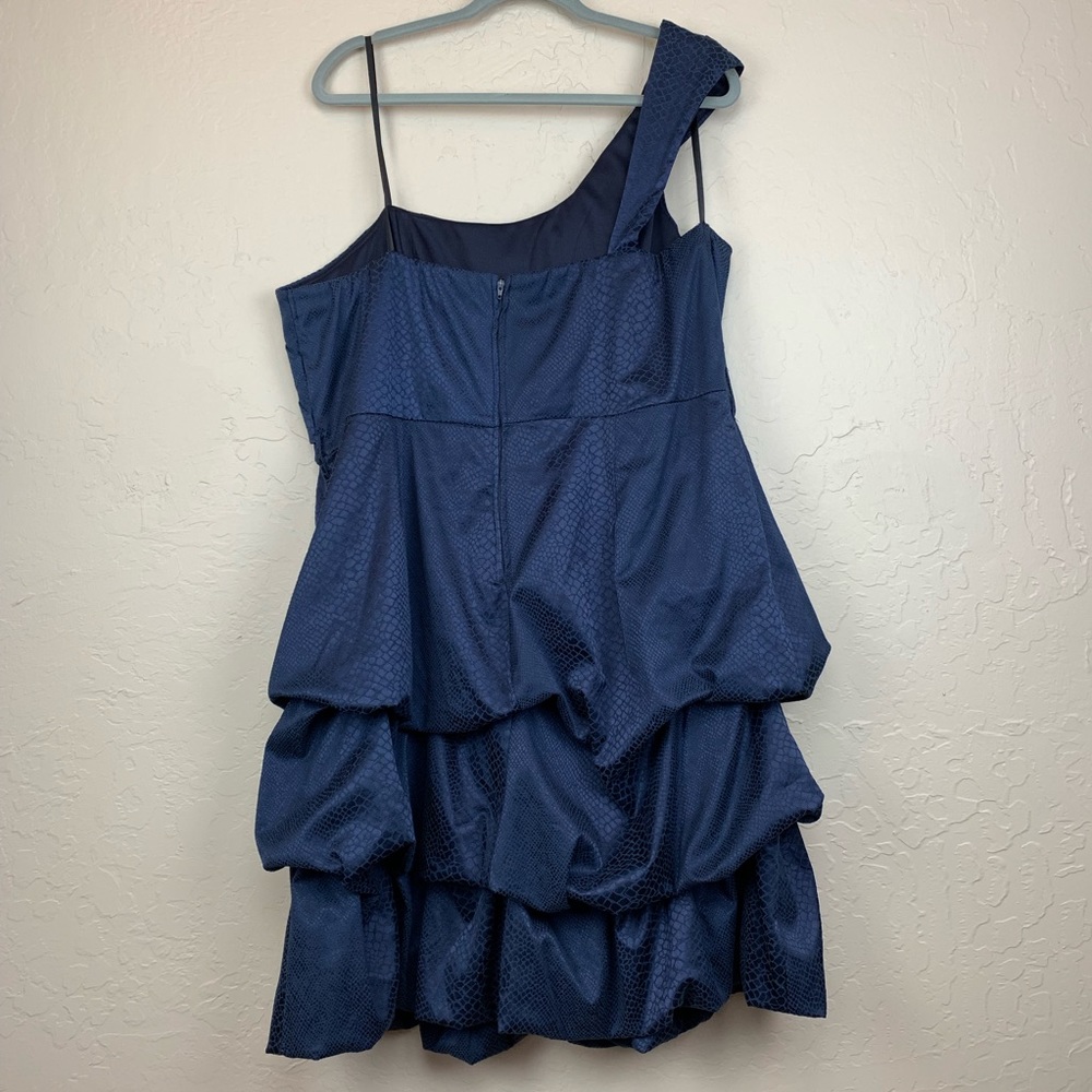 Torrid Blue One Shoulder Layered Bubble Dress 24 - Picture 5 of 8
